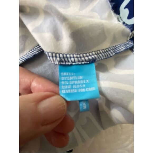 J. McLaughlin Maxi Dress XS Blue Chain Print Sleeveless V-Neck Long Dress - Picture 4 of 13